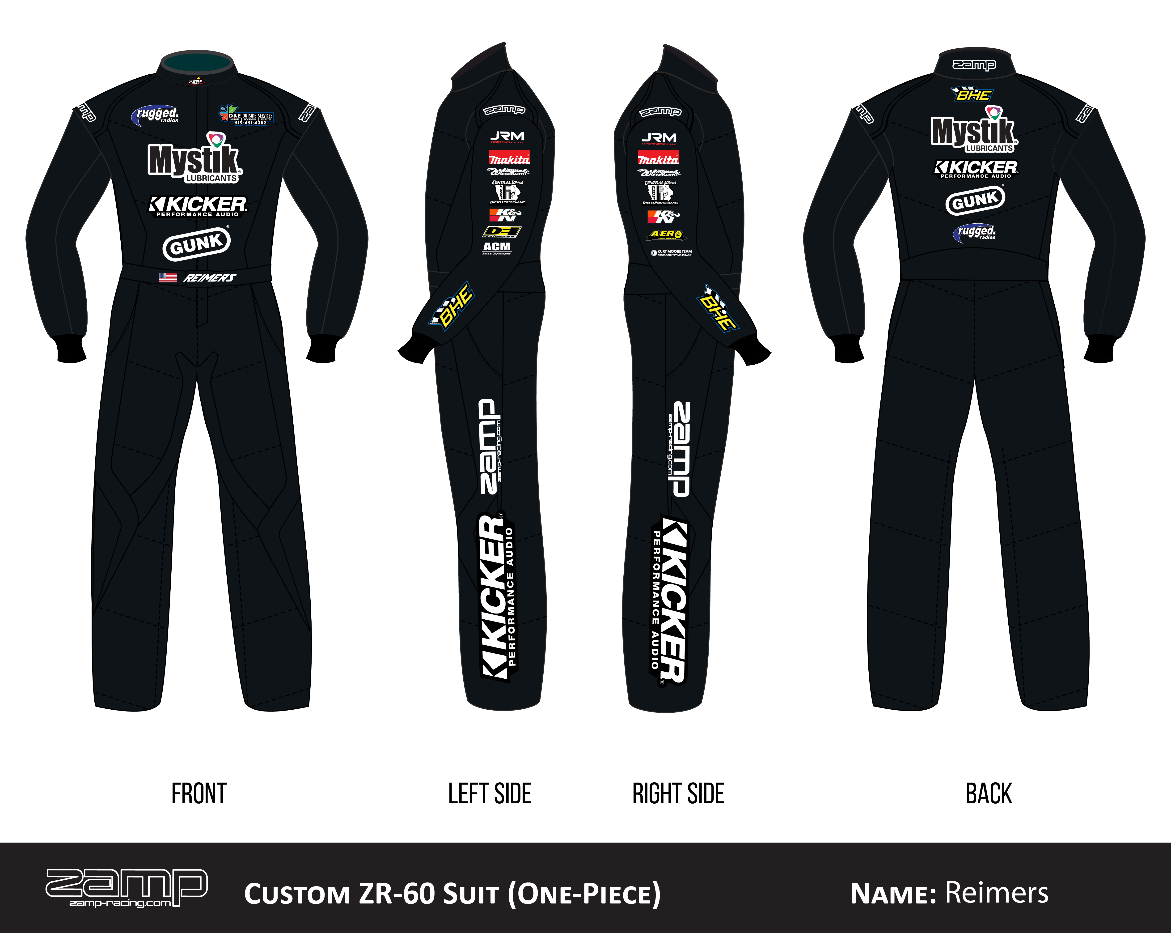 Custom Zamp racing suit